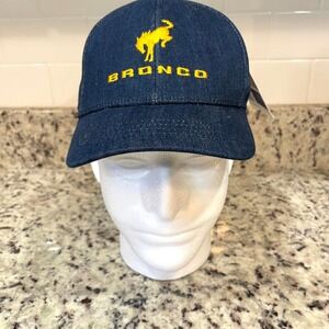 Ford Bronco Denim Hat Cap Embroidered Logo Child One Size Blue OSFM New NWT